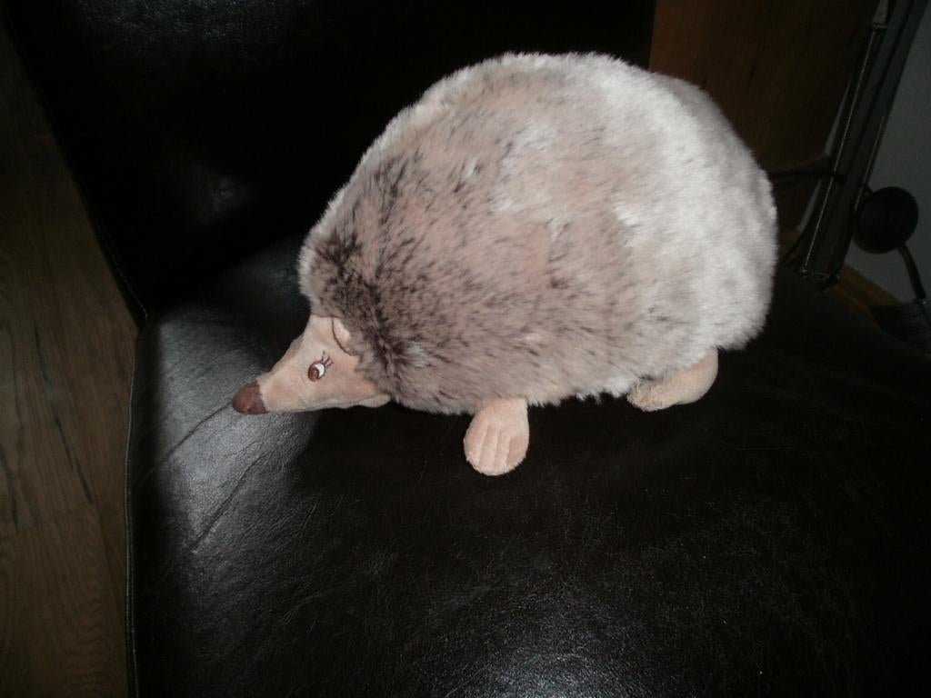 Ikea egel bruin harig bruine buik geborduurde ogen 26 cm, Ophalen of Verzenden, Nieuw, Overige typen