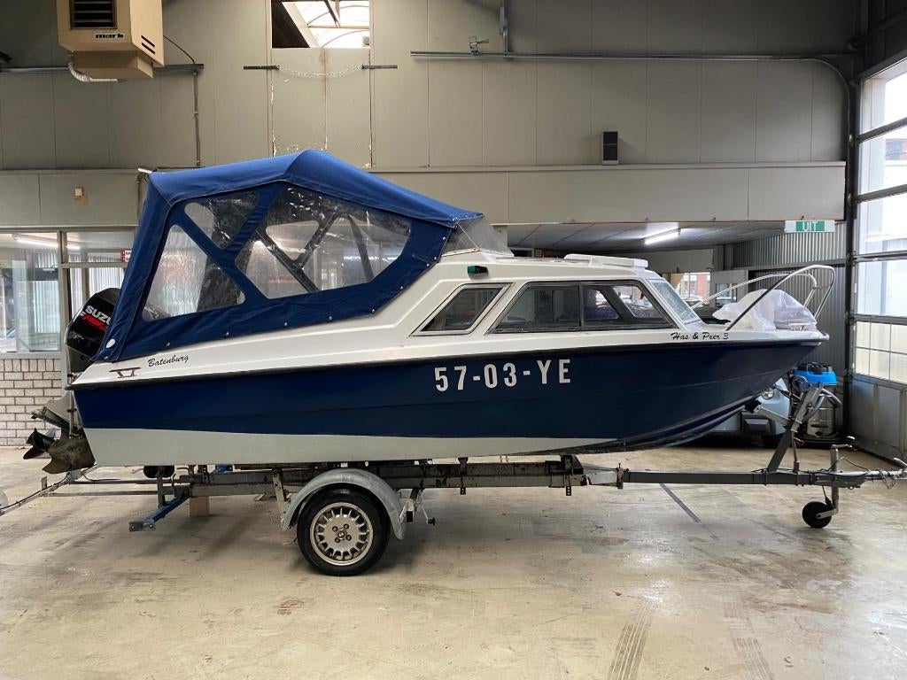 Kajuit boot - 60 PK Suzuki - Trailer - Alle Inruil Mogelijk, Ophalen, Gebruikt, 50 pk of meer, Snelvarend