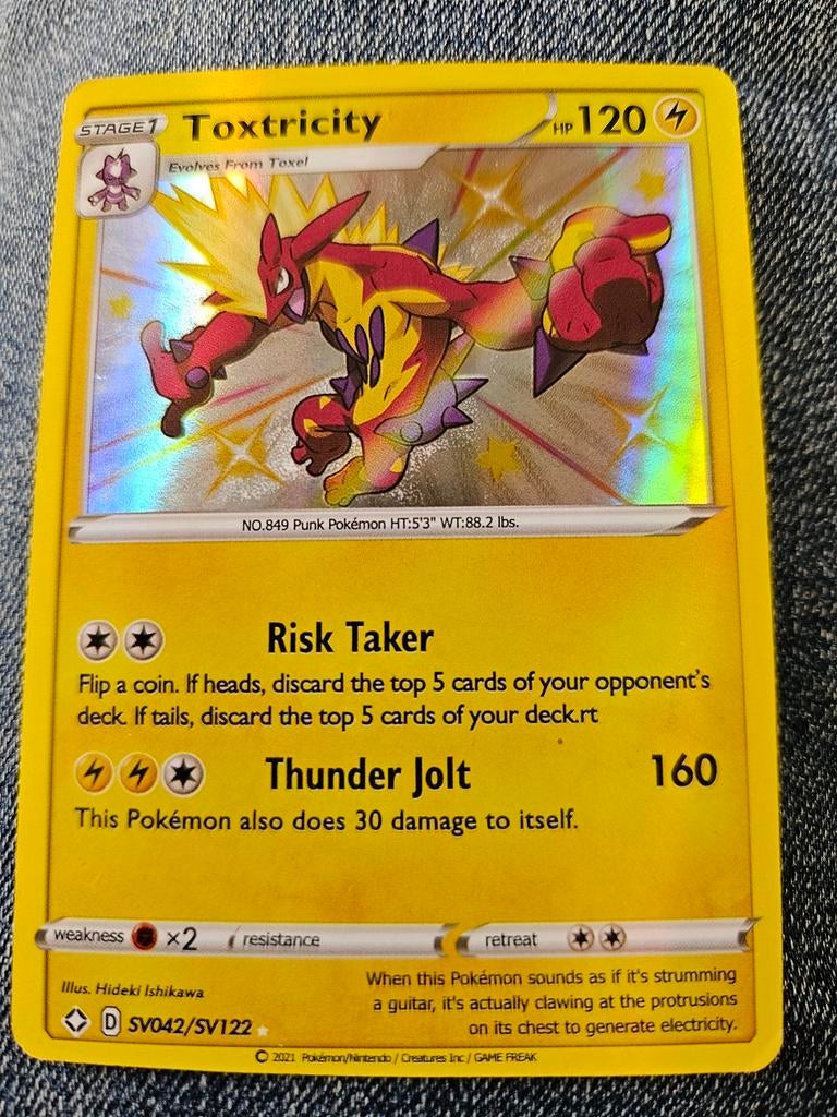 Toxtricity Pokémon kaart SV042/SV122, Ophalen of Verzenden