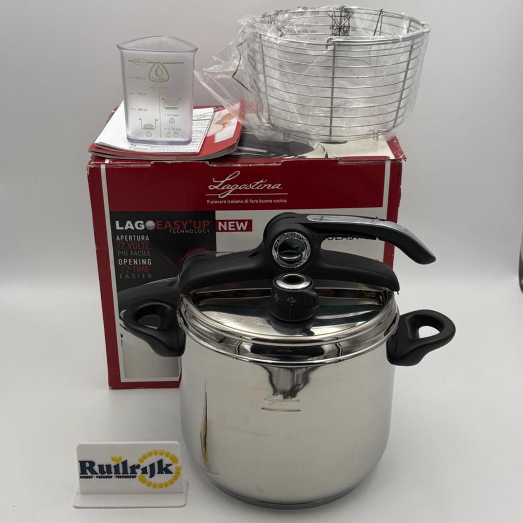 Lagostina Generosa LagoEasy'up 7L Snelkookpan - Nieuw, Ruilrijk, Nieuw, Info@ruilrijk.nl, Neerstraat 60, 6041 KD Roermond