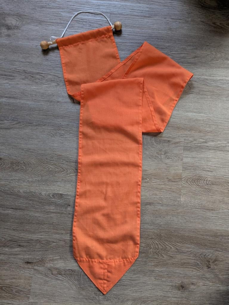 Oranje wimpel voor bij de vlag 170 cm lang, Ophalen