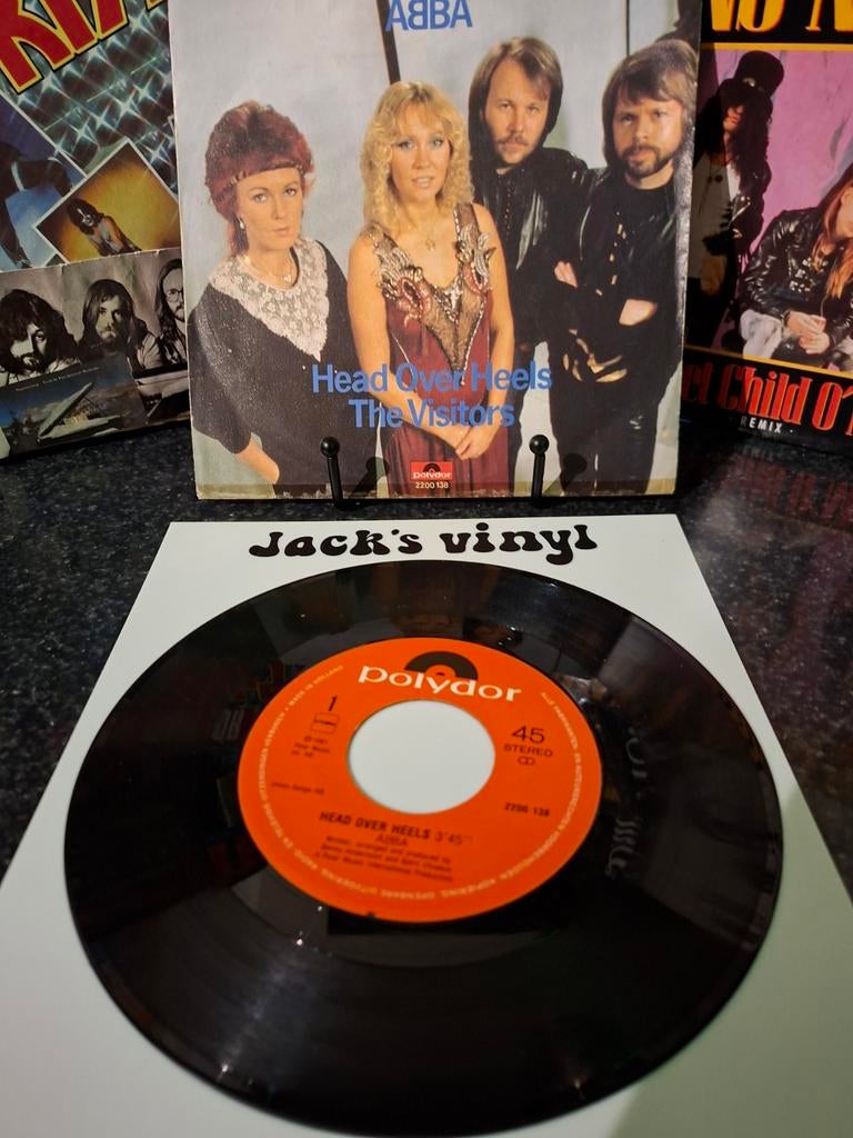 ABBA - Head Over Heels / The Visitors 7 inch Single 1982, Ophalen of Verzenden, 1980 tot 2000, Gebruikt, Overige formaten