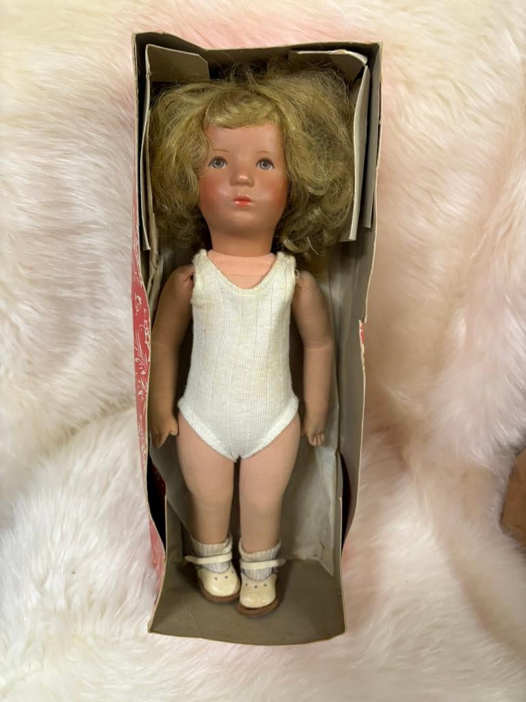 Oude Käthe Kruse Stine, 35cm. ong medio jaren 60, Ophalen of Verzenden, Gebruikt, Pop