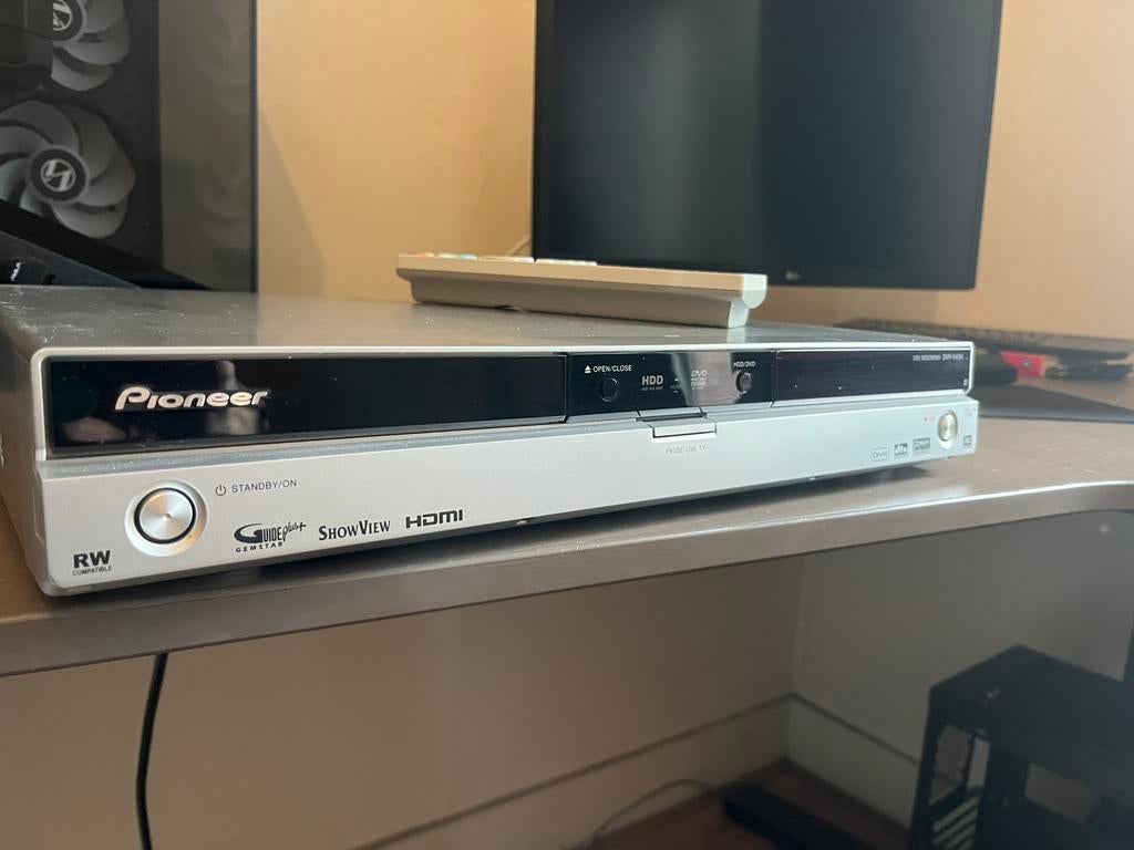 Pioneer DVR-545H HDD DVD Recorder + afstandsbediening, Ophalen, Gebruikt, Met harddisk, Dvd-recorder