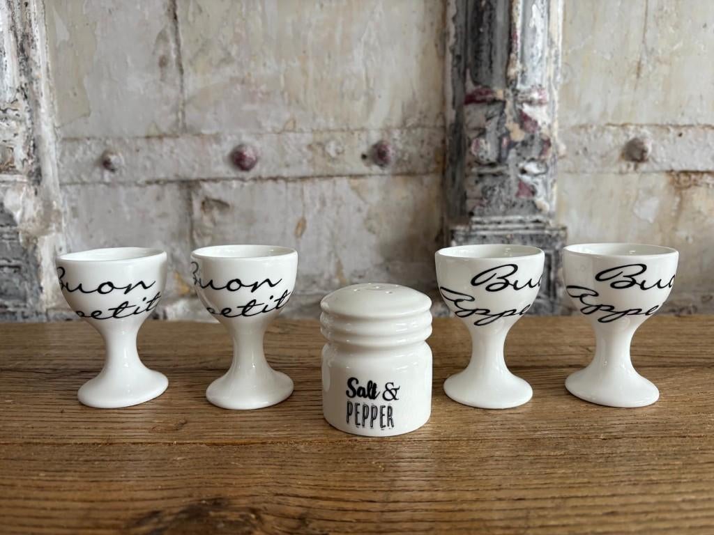 Rivièra Maison eierdopjes 4 st., Huis en Inrichting, Keuken | Servies, Overige typen, Nieuw, Ophalen of Verzenden, Overige stijlen