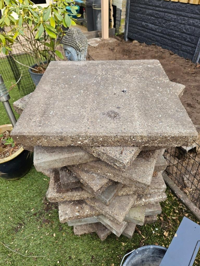 Tuintegels, Tuin en Terras, Tuintafels, Ophalen, Gebruikt, Rechthoekig, Hout