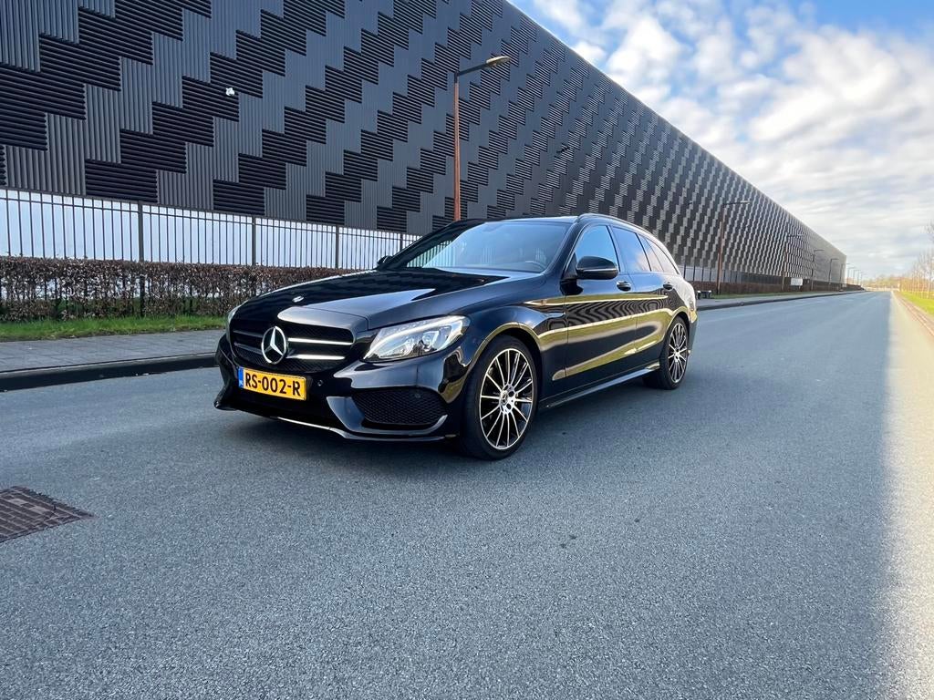 Mercedes-Benz C-Klasse C180 156pk 9G-TRONIC 2018 Zwart, Achterwielaandrijving, 1800 kg, Leder en Stof, Zwart