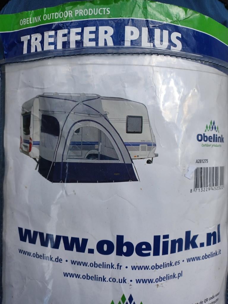 Obelink Treffer Plus Voortent voor caravan of camper, Caravans en Kamperen, Tenten, Ophalen of Verzenden, Gebruikt