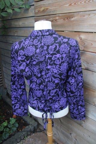 Jasje zwart/ paars ART mt L Vaste prijs, Verzenden, Paars, Maat 42/44 (L), Zo goed als nieuw