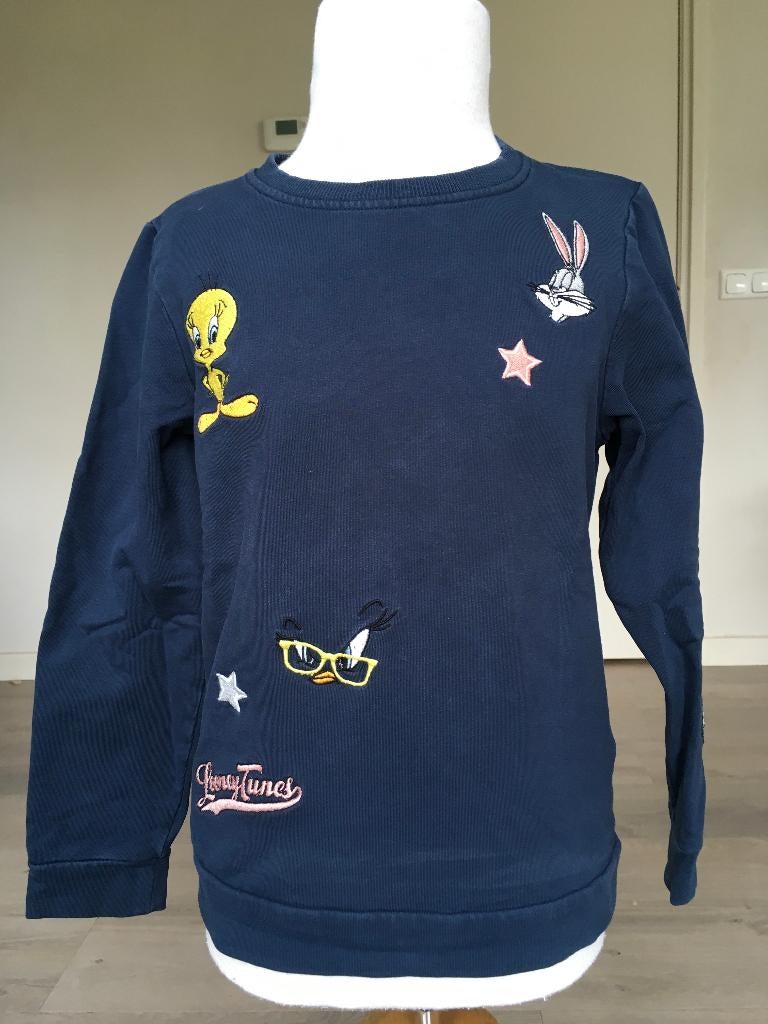 NAME IT Looney Tunes sweater netjes maat 122 / 128 ZP, Kinderen en Baby's, Kinderkleding | Maat 122, Gebruikt, Meisje, Trui of Vest