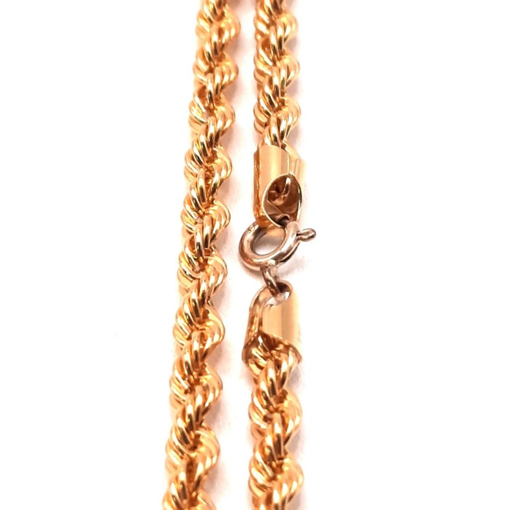 Gouden rope ketting 14kt, Www.bredajuwelier.nl, Nieuw, Ophalen of Verzenden, Www.bredajuwelier.nl