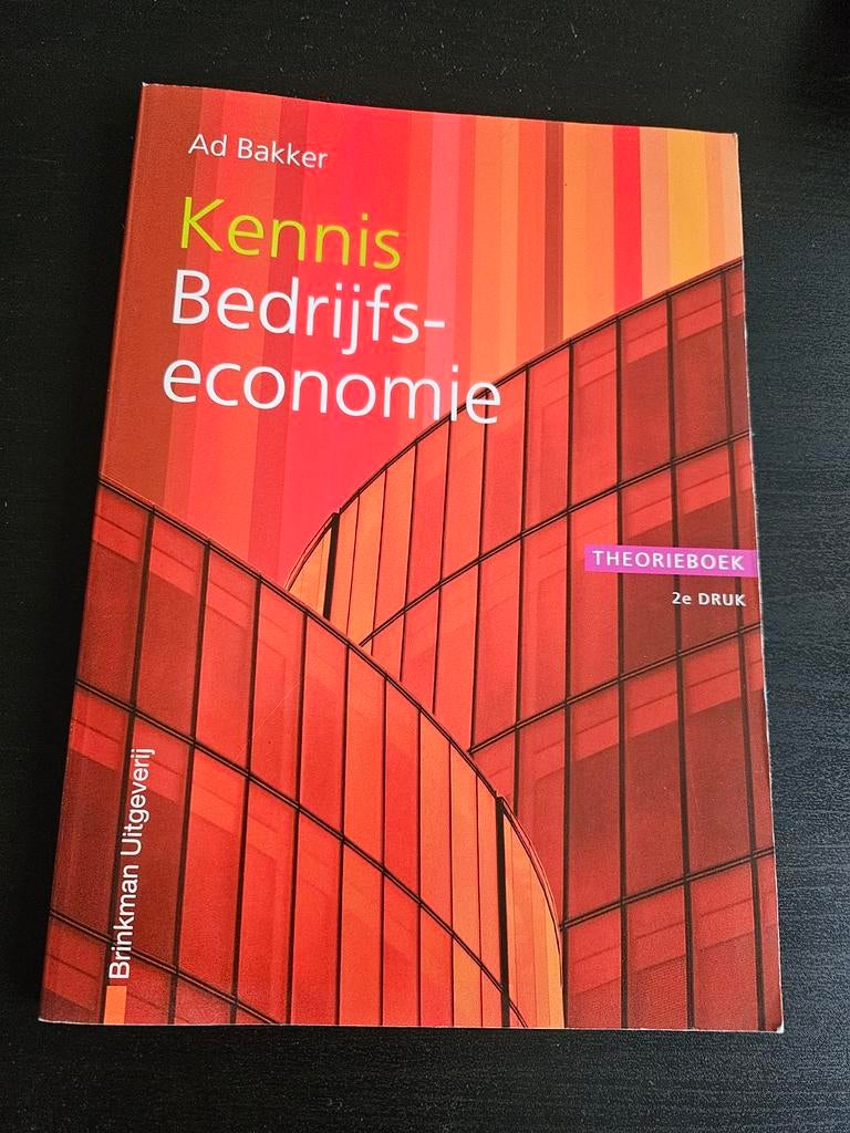 Kennis Bedrijfseconomie - Ad Bakker, Ophalen of Verzenden
