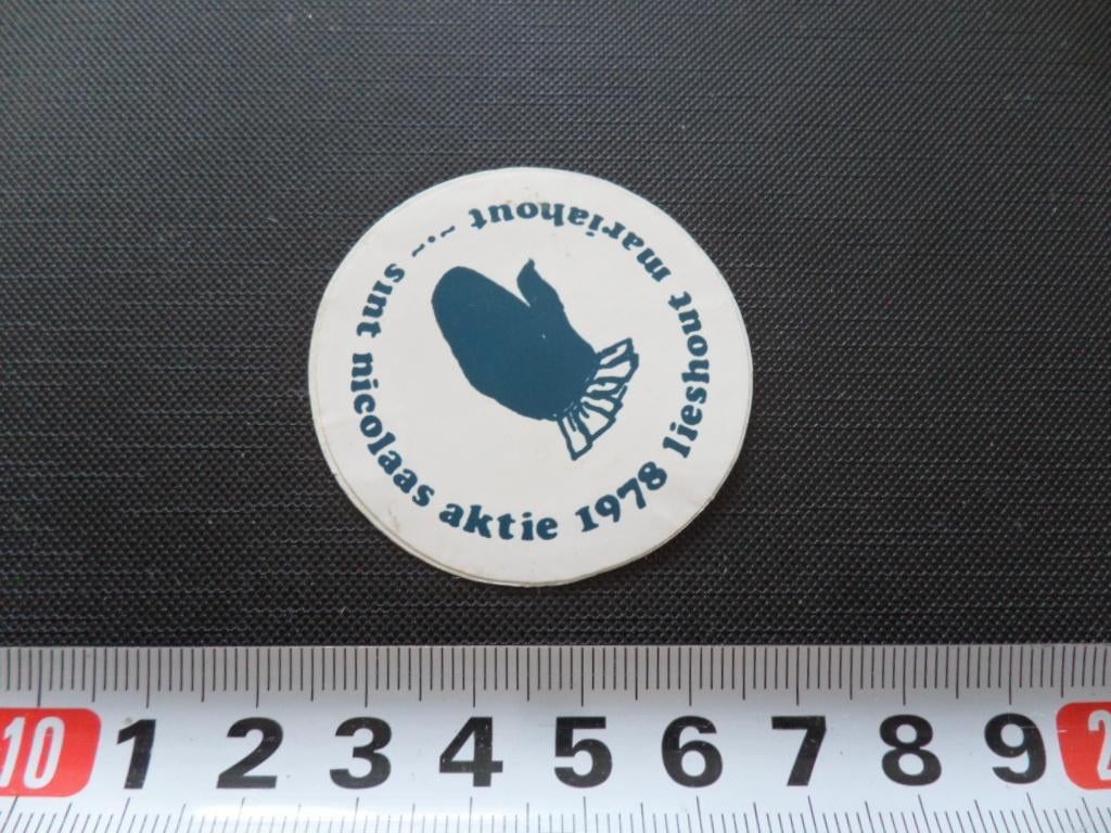 sticker 124 mariahout lieshout 1978 sint nicolaas aktie, Verzamelen, Ophalen, Zo goed als nieuw