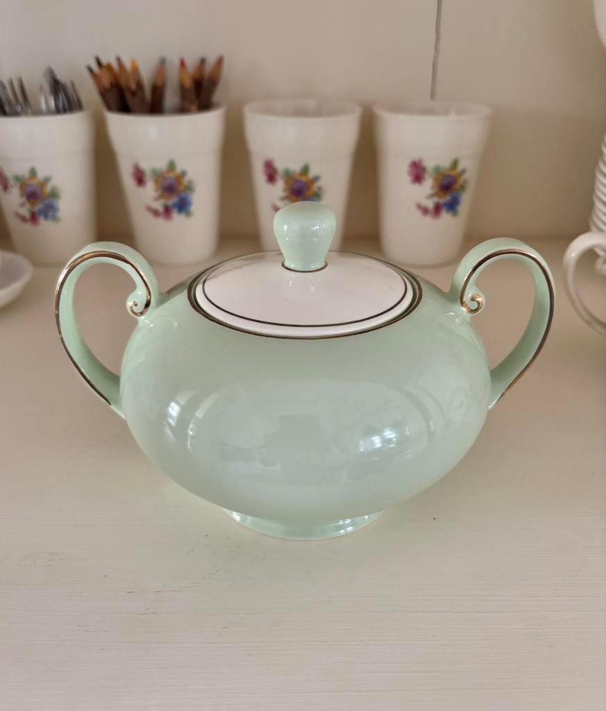 Mosa suikerpot Pastel mint groen, Ophalen of Verzenden