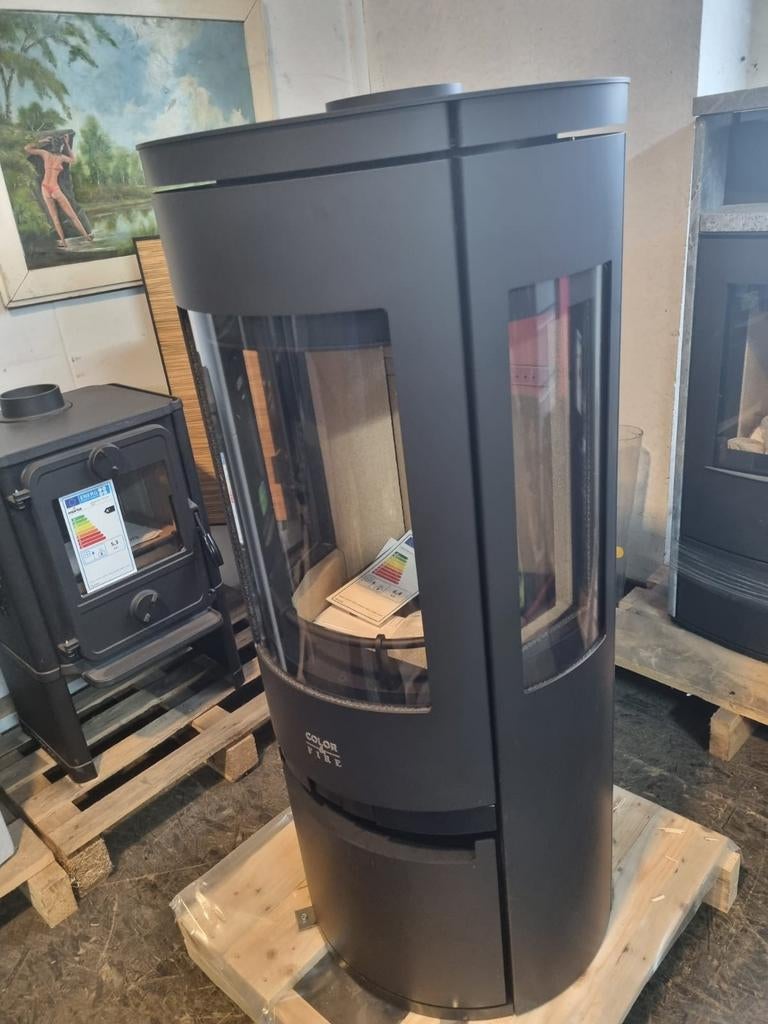 3 zijdig glas 3 kanten in kijk nieuw, Huis en Inrichting, Kachels, Ophalen of Verzenden, Vrijstaand, Hout, Nieuw