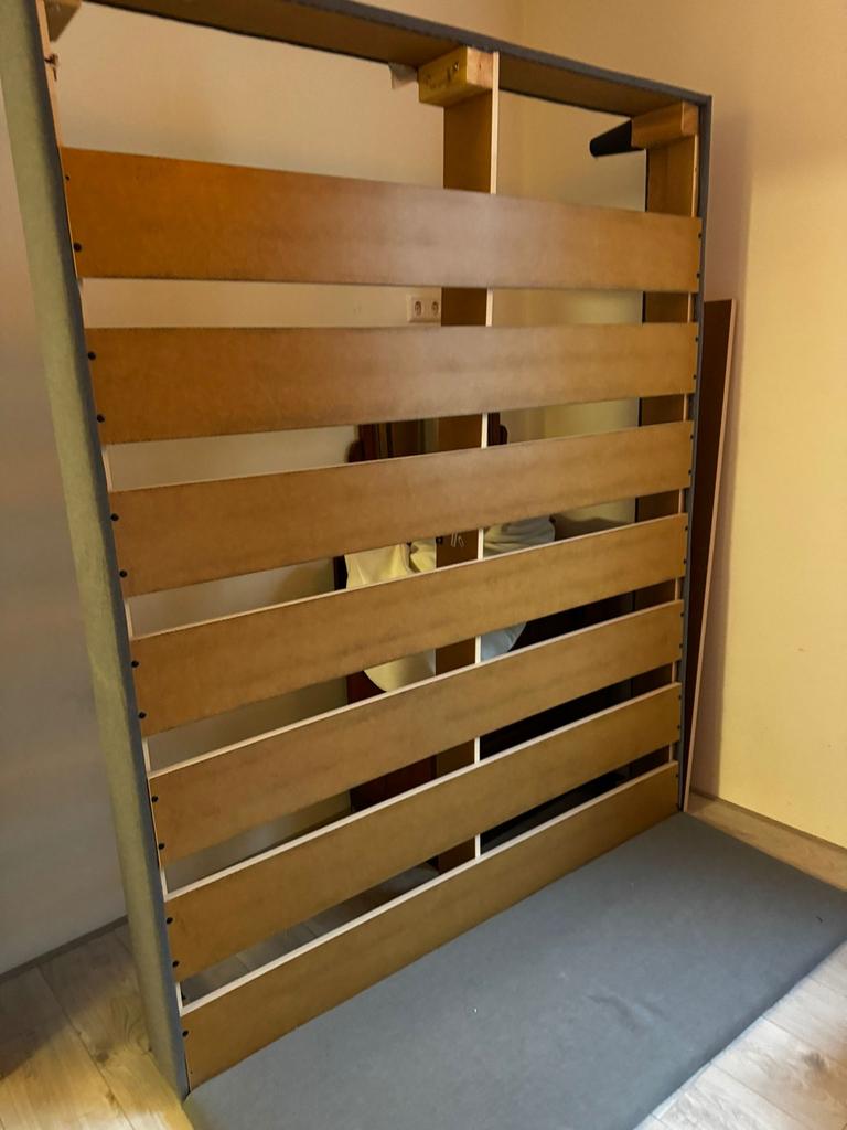 Tweepersoonsbed 160x210 + 2 Boxspring Matrassen, Ophalen, Gebruikt, 210 cm, Tweepersoons