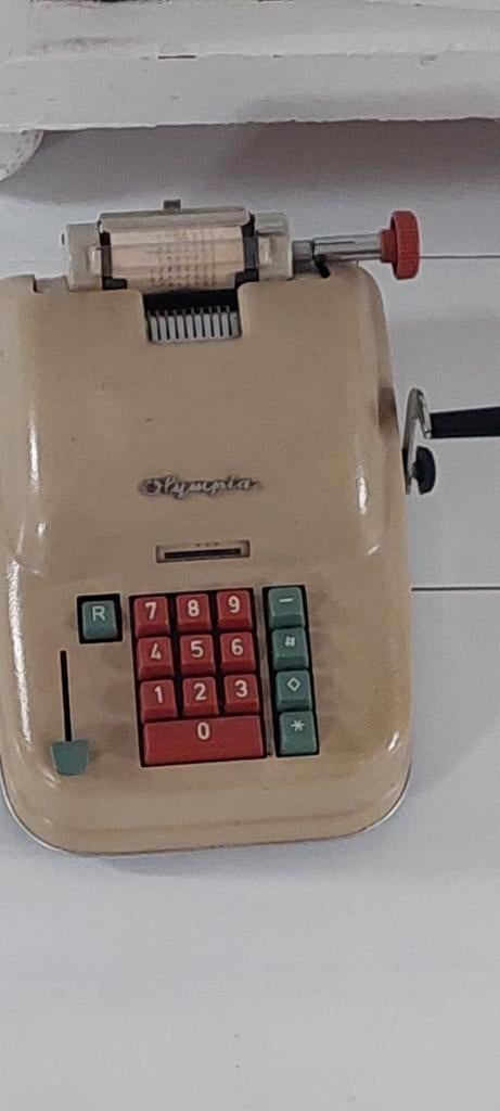 Vintage OLYMPIA TELMACHINE een mechanische rekenmachine, Ophalen of Verzenden