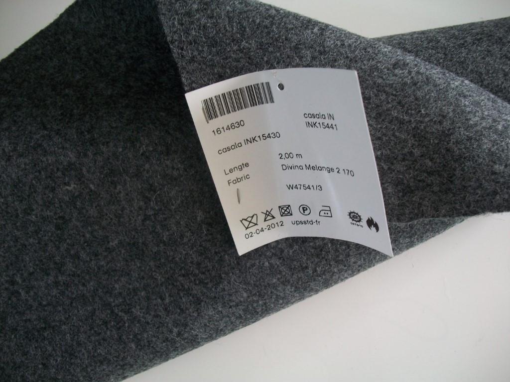 Kvadrat Divina Melange 3 170 grijstinten; restant meubelstof, Wol, 120 cm of meer, Nieuw, Ophalen of Verzenden