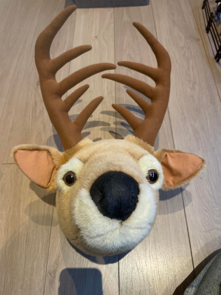 Hars Herten Decor, Herten Hoofd Muur Decor, Dierenhoofd Standbeeld Muur Hangende Middelpunt Klaar Om Op Te Hangen,Voor Bars, Woonkamers, Kantoren Thuisdecoratie,A4,14 * 5.5 * 14.2in