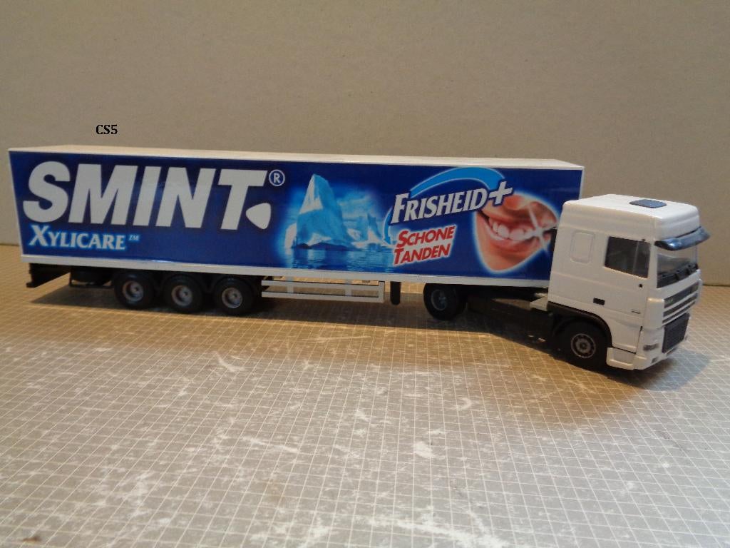 lion daf 105 sc met smint trailer, Ophalen of Verzenden, Zo goed als nieuw, Bus of Vrachtwagen, Lion Toys