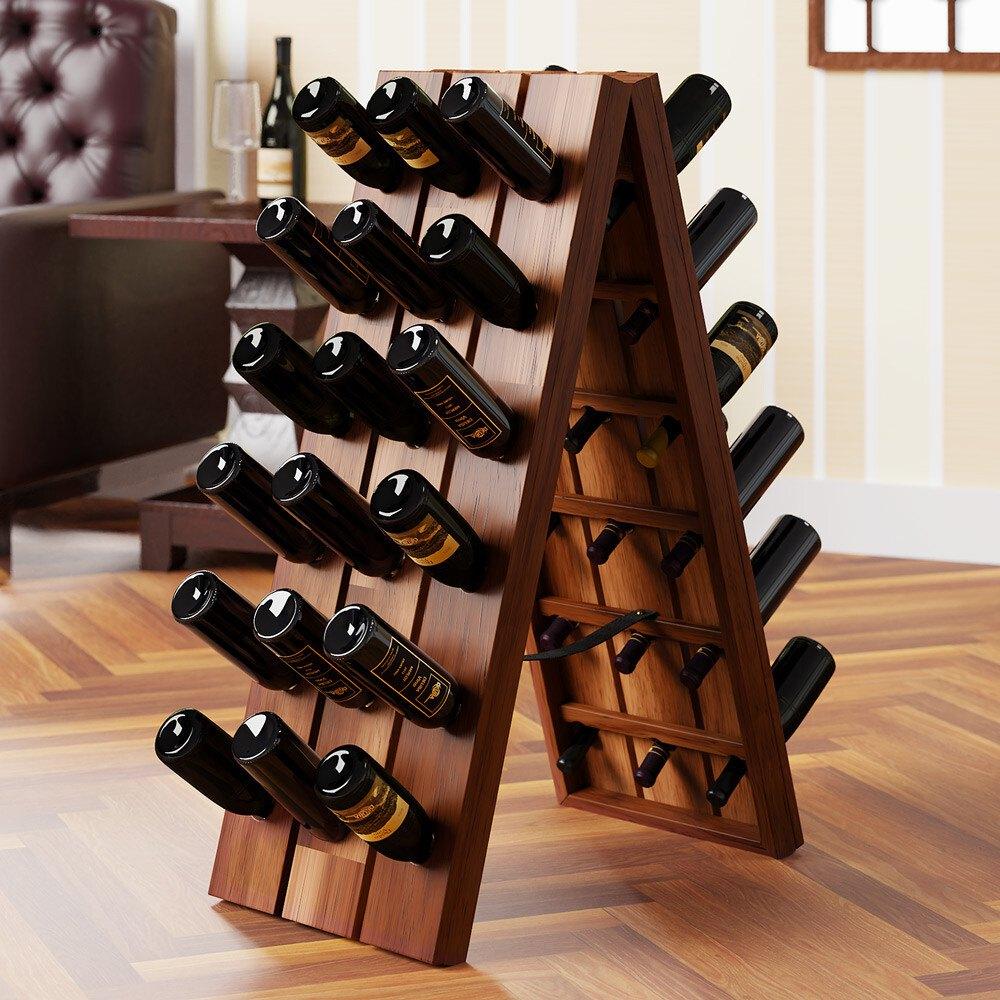 Wijnrek Inklapbaar voor 36 flessen hout GRATIS BEZORGD!, Verzenden, Nieuw, 25 flessen of meer, 75 cm of meer