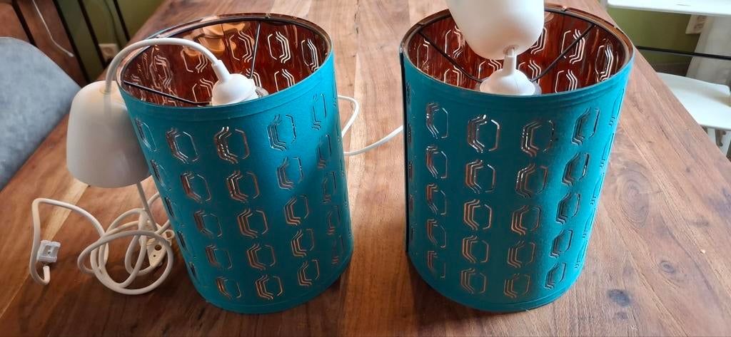ikea hanglamp turquoise nymo, Huis en Inrichting, Ophalen of Verzenden, Gebruikt, Overige materialen, Minder dan 25 cm