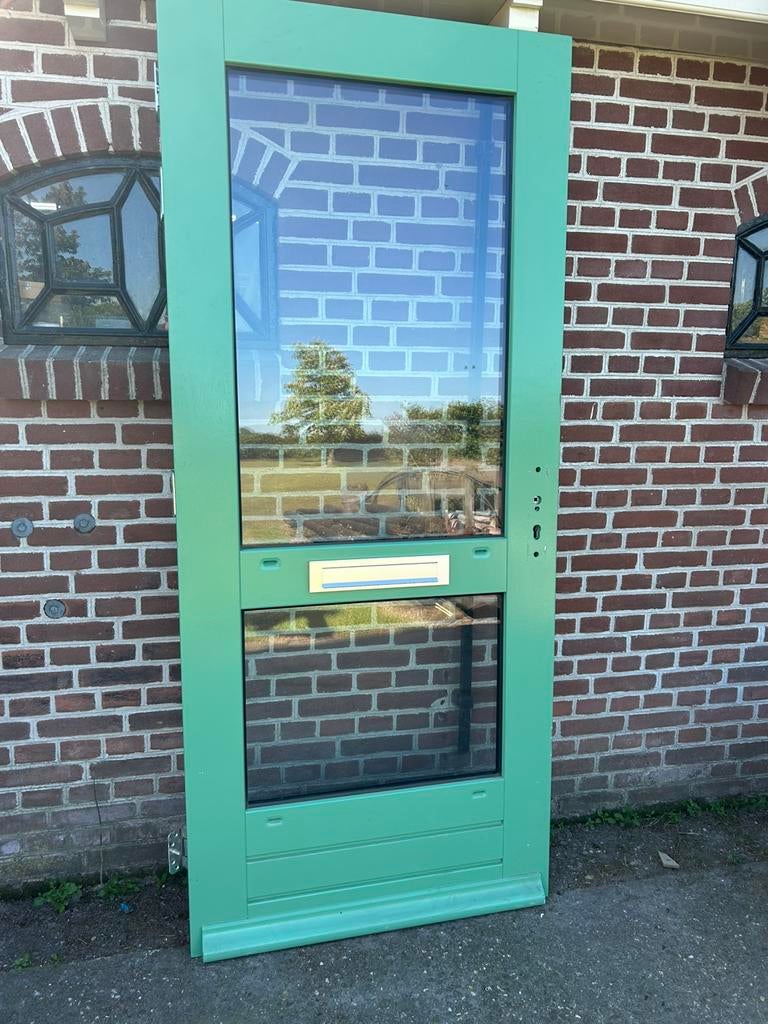 Nieuwe hardhouten voordeur 91,7x211cm., Ophalen, 80 tot 100 cm, Nieuw, Buitendeur