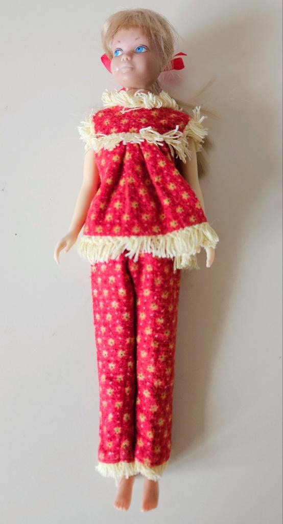 Vintage (Barbie) Skipper outfit Wooly PJ's 1965/67, Verzamelen, Poppen, Kleertjes, Ophalen of Verzenden