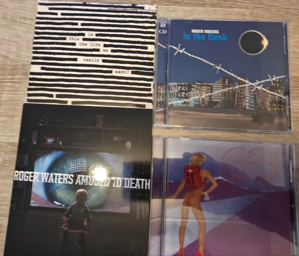 4 cd's Roger Waters oa Amused To Death In The Flesh, Ophalen of Verzenden, Zo goed als nieuw, Poprock