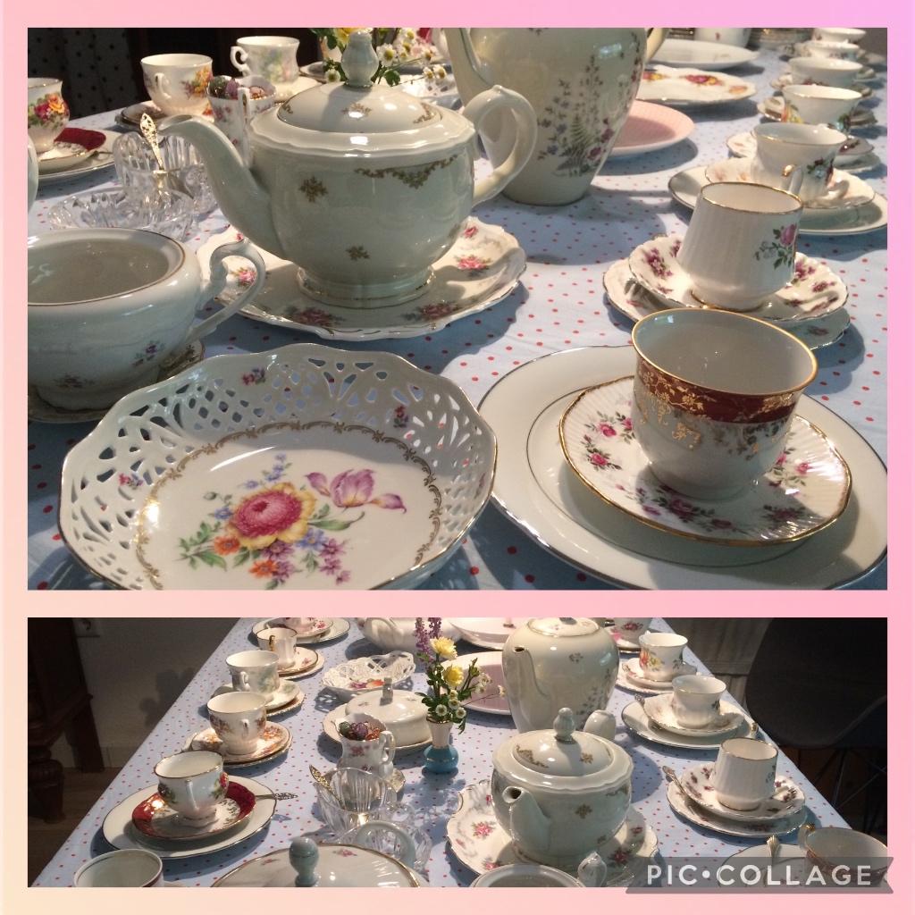 Mix en match vintage servies te huur voor Paasbrunch, Pasen, Ophalen, Porselein, Overige stijlen