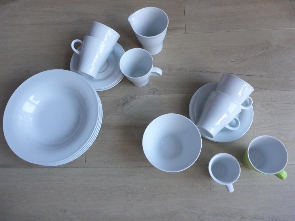 Serviesdelen arzberg move glad en sequense (ribbel), Overige typen, Ophalen of Verzenden, Zo goed als nieuw, Overige stijlen