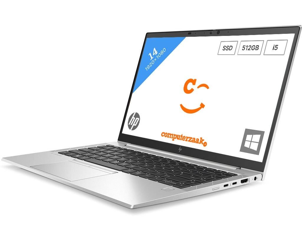 HP EliteBook 840 G7/Intel Core i5 1.6GHz/8GB/256GB M.2 SSD, 256 GB, 2 tot 3 Ghz, Qwerty, 8 GB