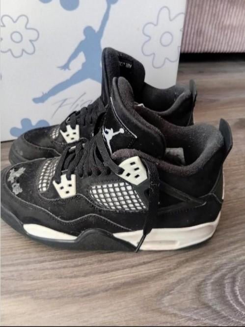Jordan 4 Black White, Zwart, Nike, Ophalen of Verzenden, Sneakers of Gympen