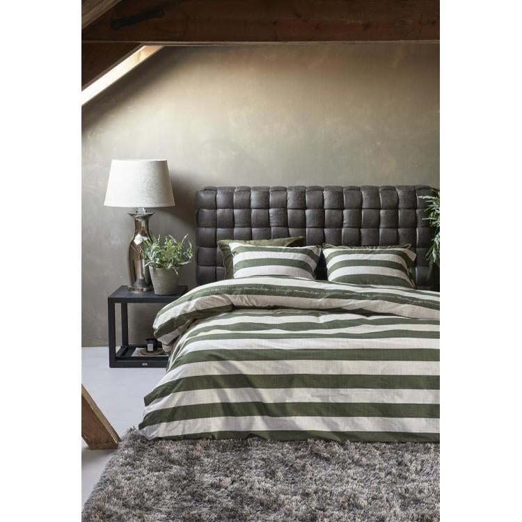 Riviera Maison dekbedovertrek BRAYDEN groen halve prijs, Verzenden, Dekbedovertrek, Nieuw, Overige kleuren