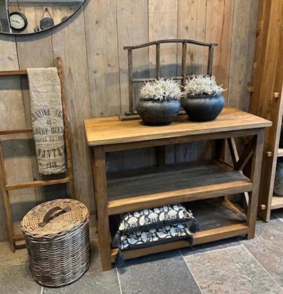 Aanbieding teakhouten muurtafel Sidetable, Ophalen, Nieuw