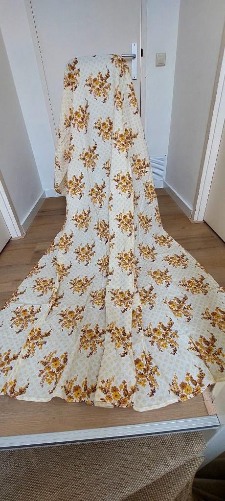 Nieuw Vintage Retro laken 70 245 x 175 bruin oranje, Eu, Eu, Overige typen, Oranje