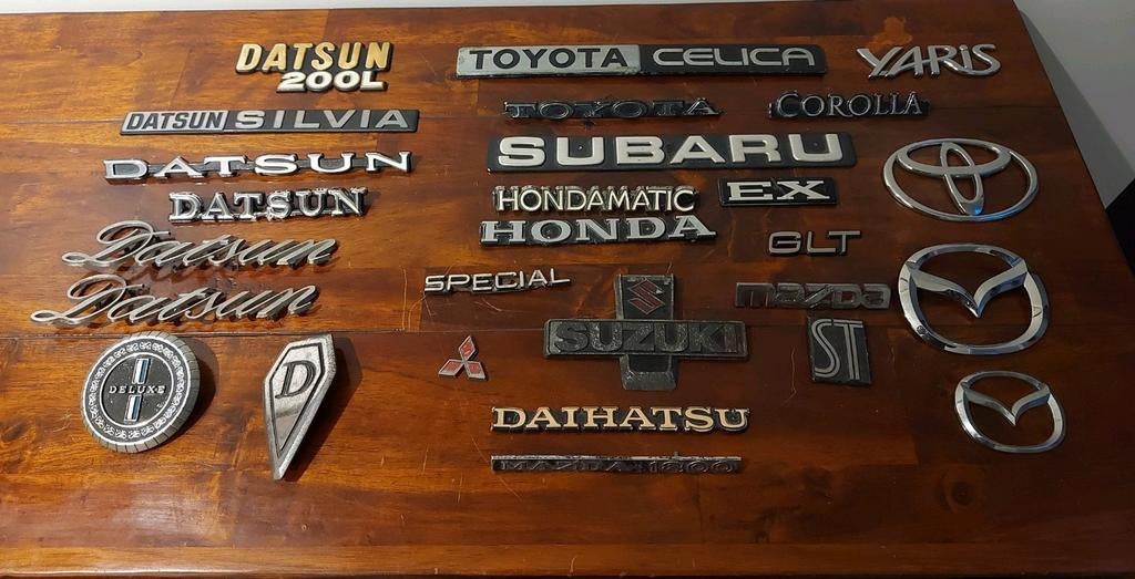 Oldtimer auto emblemen Datsun Toyota Honda Mazda, Ophalen of Verzenden, Gebruikt, Auto's