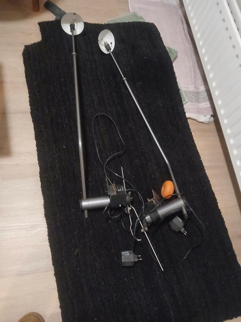 Auping bed lampjes 2 stuks grijs bedlampje bed lampje, Ophalen of Verzenden, Eenpersoons, Grijs, 90 cm