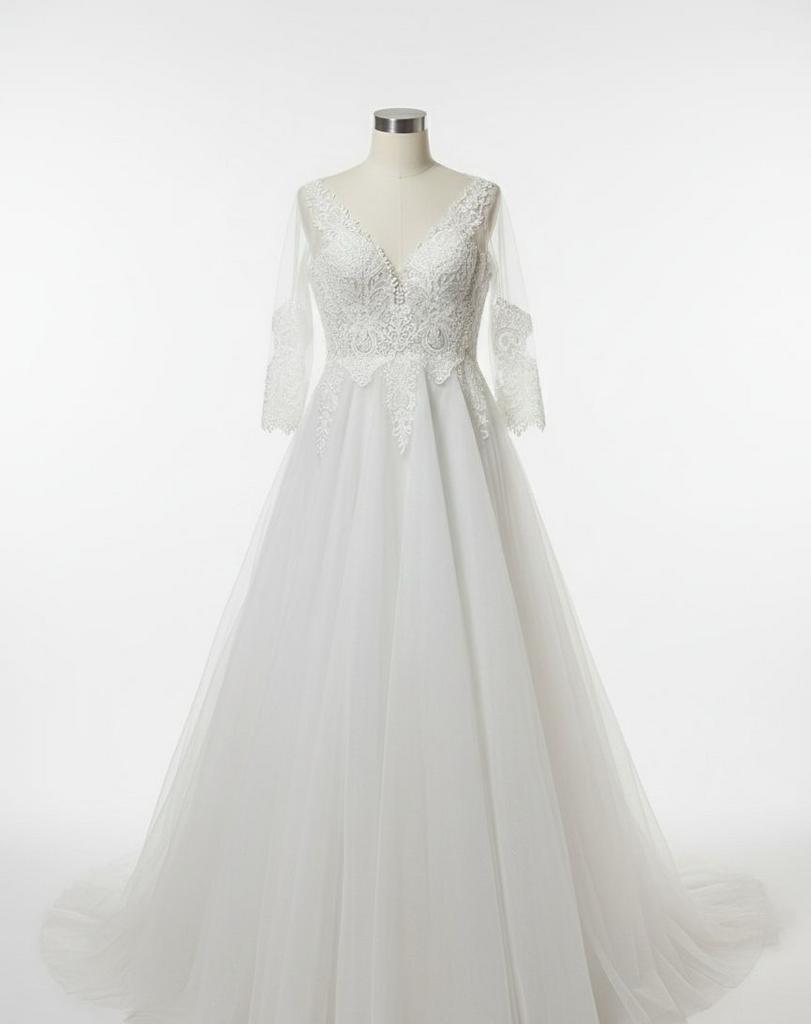 Trouwjurk, underskirt, 2 sluiers & schoenen maat 38, Ophalen of Verzenden, Gedragen, Wit, Trouwjurk