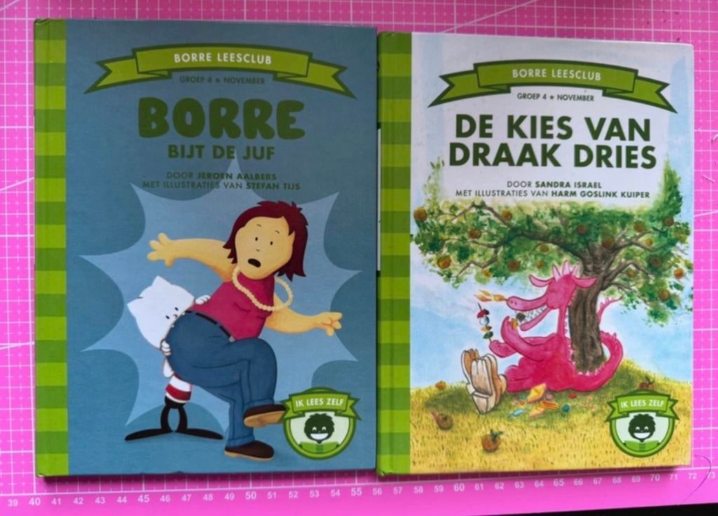 Borre Leestclub Boeken - Borre bijt de juf & Draak Dries, Boeken, Ophalen of Verzenden, Zo goed als nieuw, Fictie algemeen