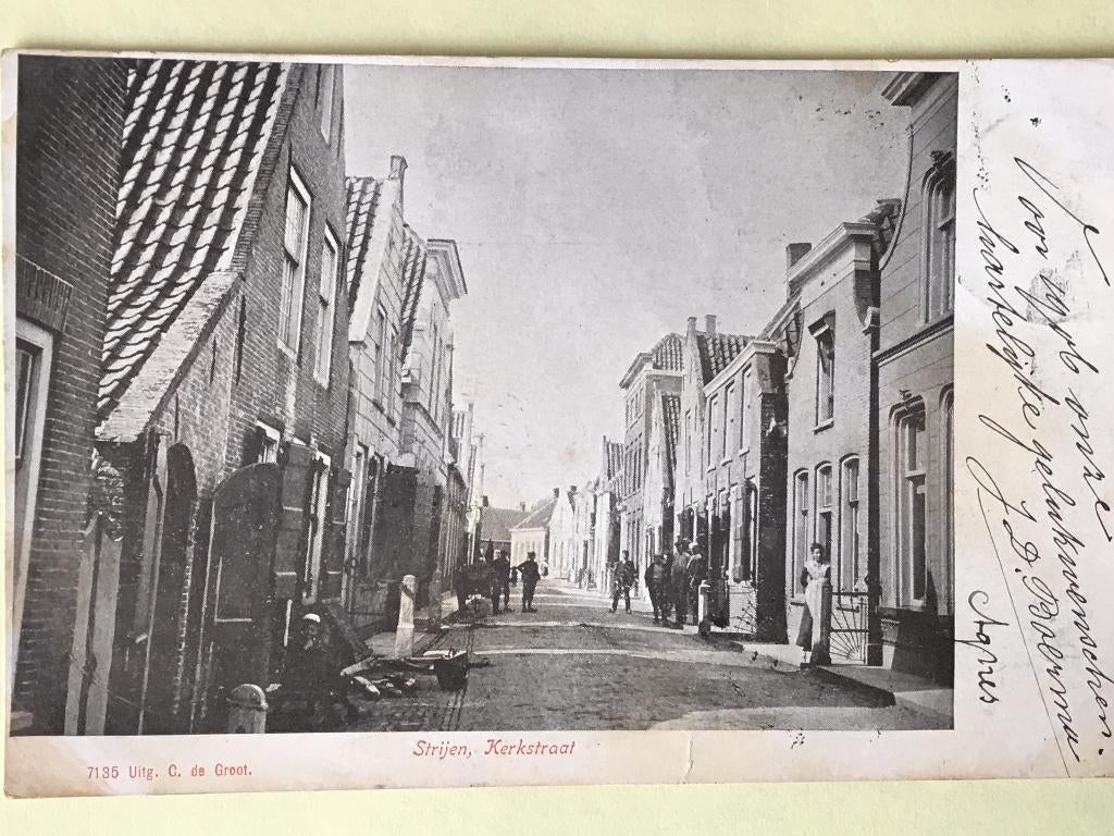 Strijen Kerkstraat 1905, Ophalen of Verzenden, Voor 1920, Gelopen, Zuid-Holland