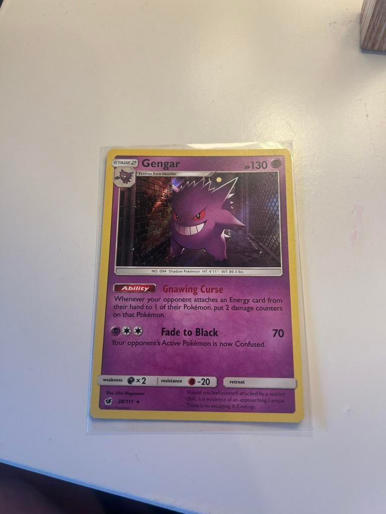 Gengar 38/111 - Zeldzame Pokémonkaart!, Ophalen of Verzenden, Nieuw, Losse kaart, Foil