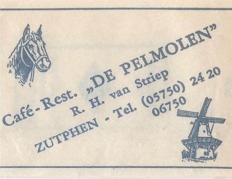 De Pelmolen Zutphen - R van Striep - molen paard, Ophalen of Verzenden