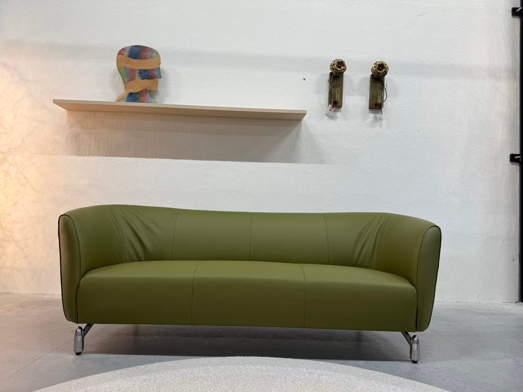 Nieuw Leolux Pupilla Bank 3 zits Senso Sprig Design groen, 75 tot 100 cm, Ophalen of Verzenden, Rechte bank, Minder dan 150 cm