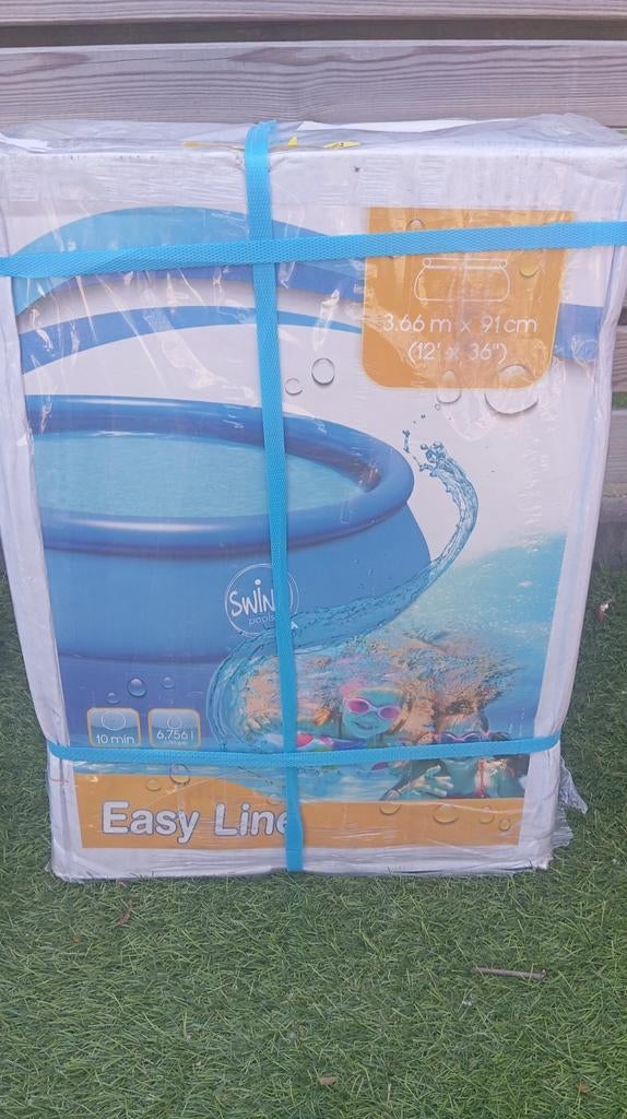 Rond zwembad 3.66m x 91cm nieuw in doos, Ophalen