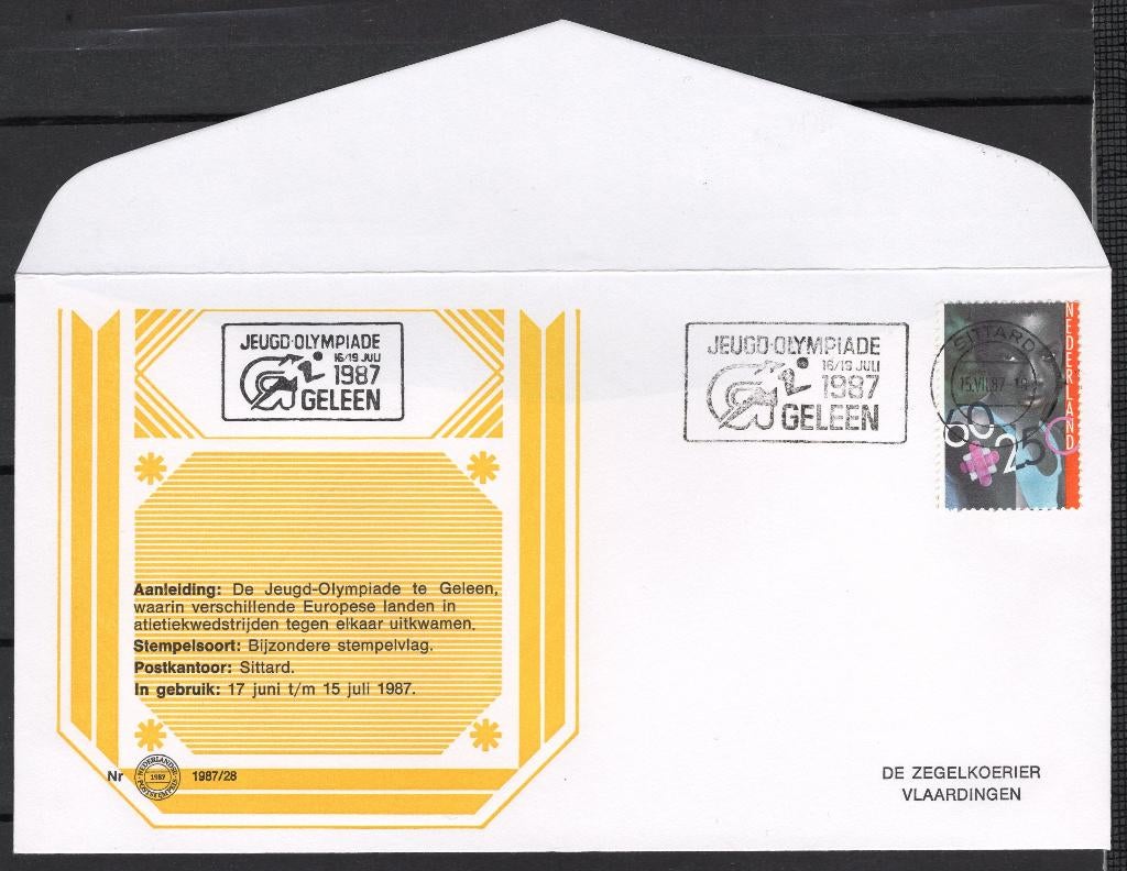Jeugd-Olympiade atletiek Geleen 1987, Verzenden, Envelop