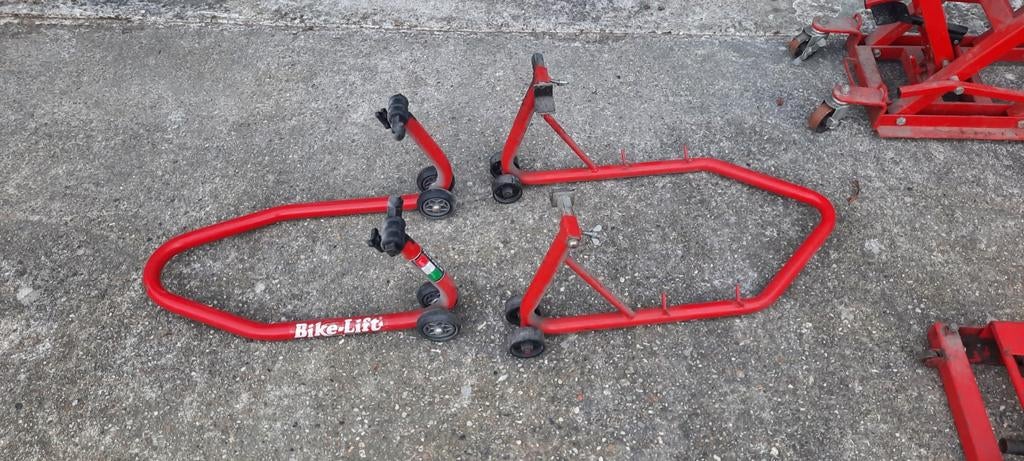 Motorfiets hefkrik hefbok heftafel en paddockstands, Ophalen of Verzenden