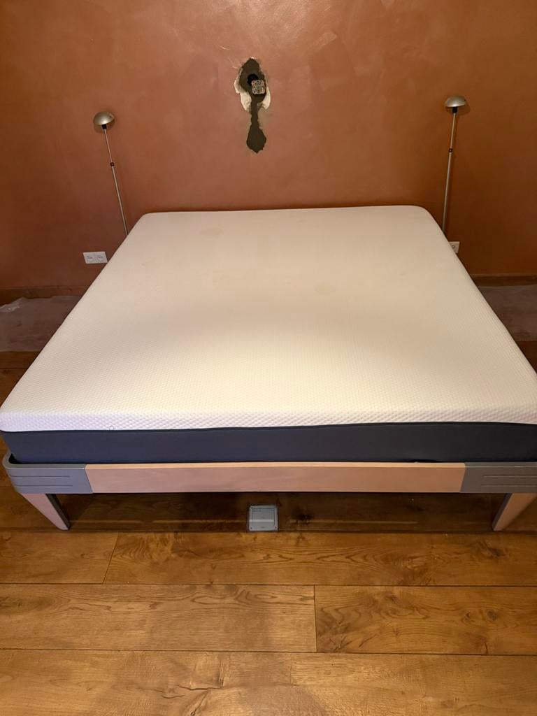 Auping Elektrisch Verstelbaar Bed met Emma Matras 180x200, Ophalen, Overige kleuren, Tweepersoons, 180 cm