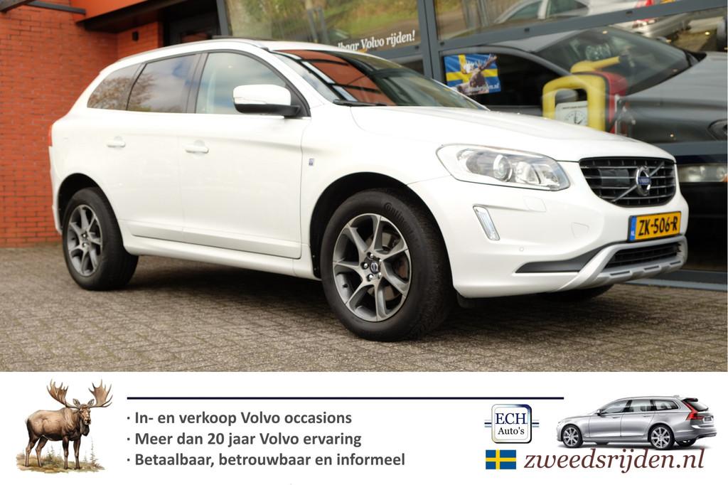 Volvo XC60 2.0 D3 150 pk Aut. Ocean Race, Panoramdak, Leer, 4 cilinders, Wit, Leder, Bedrijf