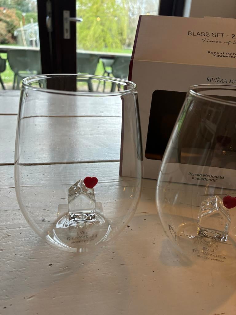 Rivièra Maison House of Love glazen set - Ronald McDonald, Nieuw, Ophalen of Verzenden, Riviera Maison, Glas